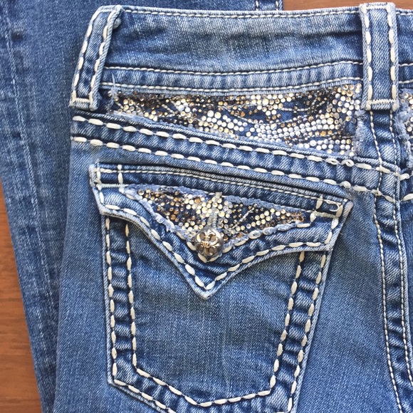 Miss Me Flap Pocket Jeans w Bling 💗 27 Boot - Picture 6 of 8